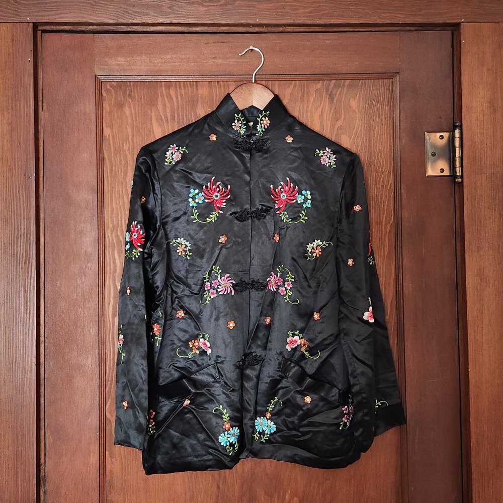 Vintage Plum Blossoms Embroidered Kimono Jacket